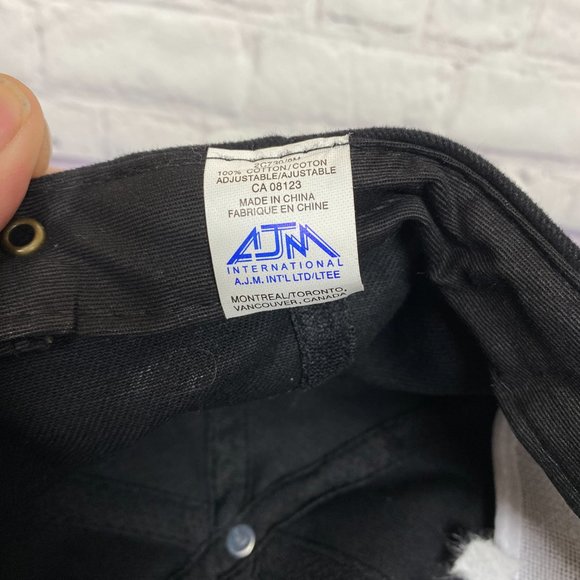 Vintage Hat Cap Strap Back Black Blue Paradise Trucking Embroidered Logo Truck - Picture 8 of 9